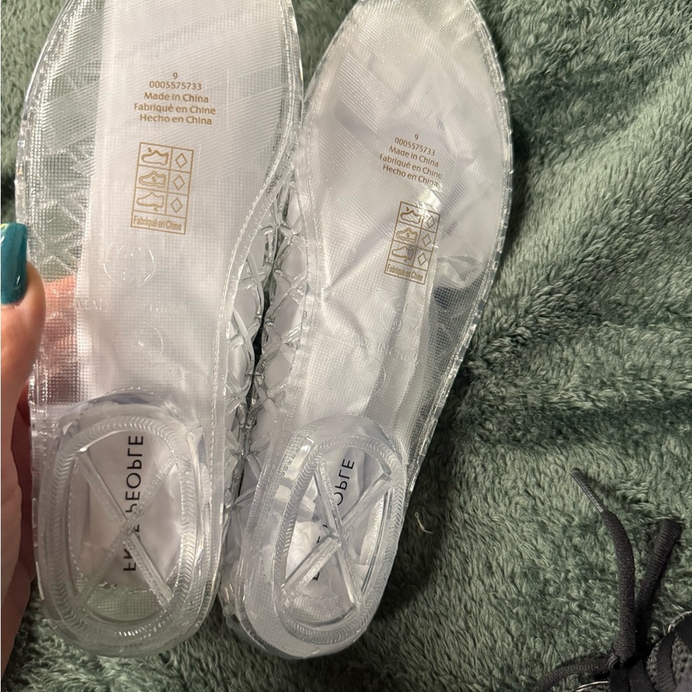 NWT FREE PEOPLE STARDUST JELLY FLATS SIZE 9 - Picture 5 of 6
